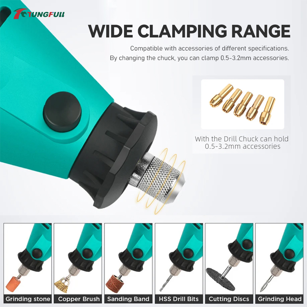 TUNGFULL Mini Electric Grinder - Woodworking Power Tools review and price