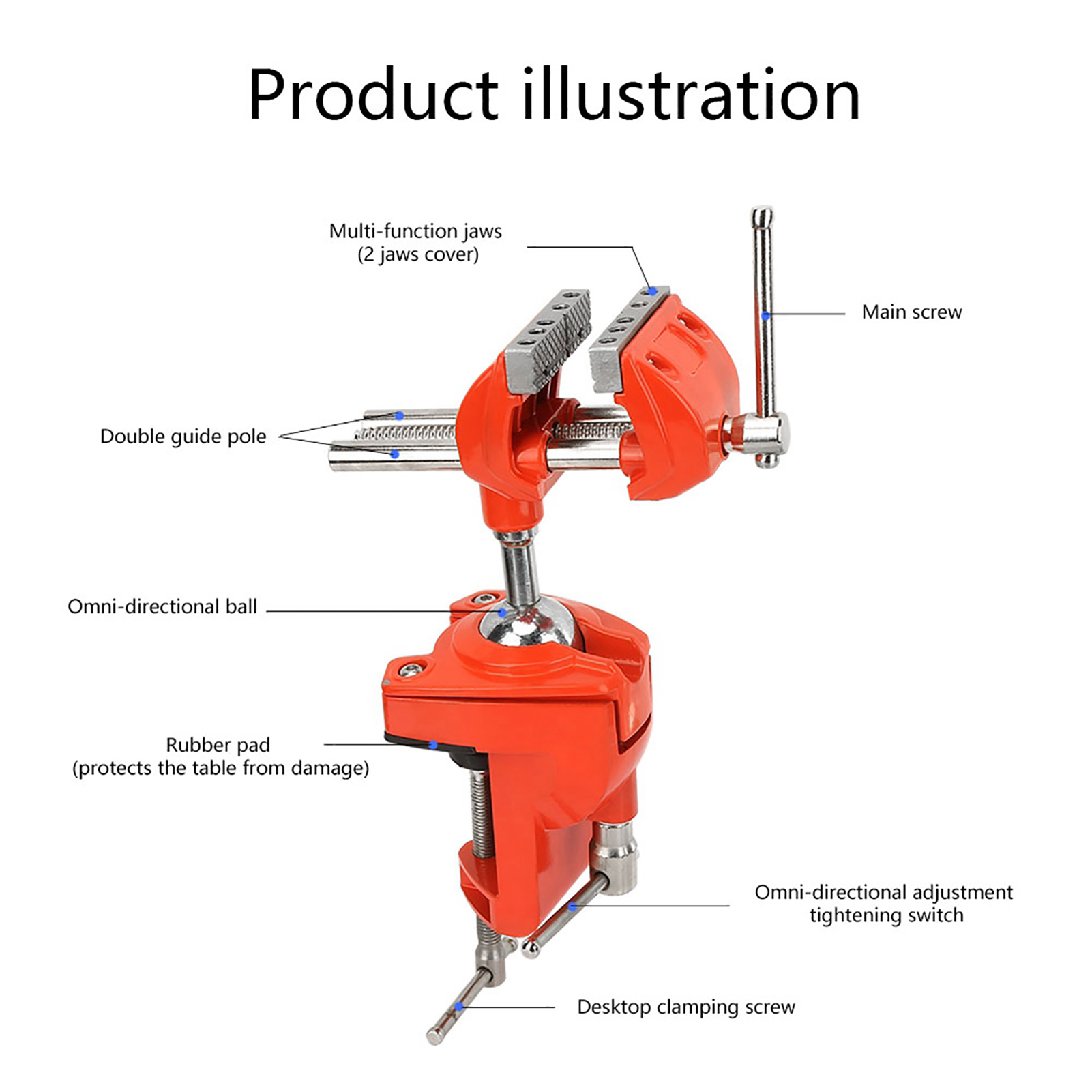 Mini 360°Rotating Clamp Vise A - Woodworking Front Vise review and price